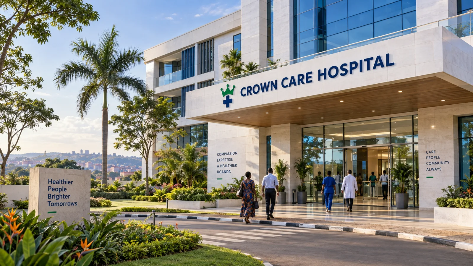 Crown Care Hospital architectural illustration
